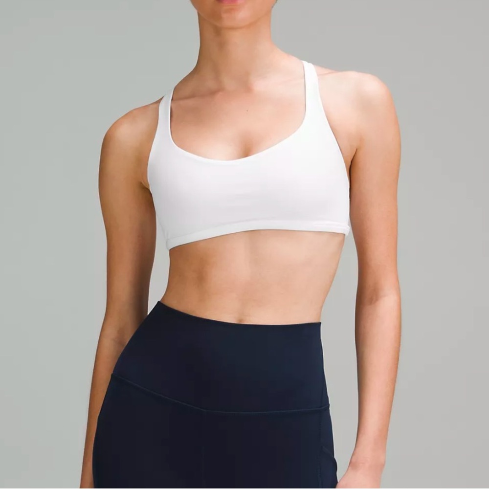 White free to be wild sports bra lululemon